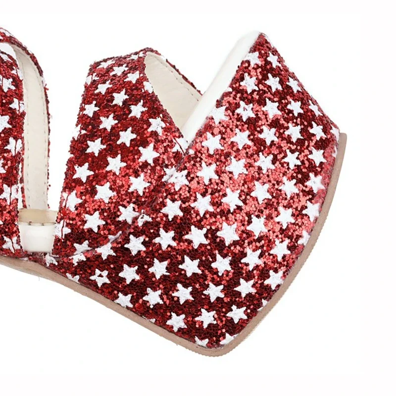 Женские босоножки на шпильках 16 см с передней платформой 5