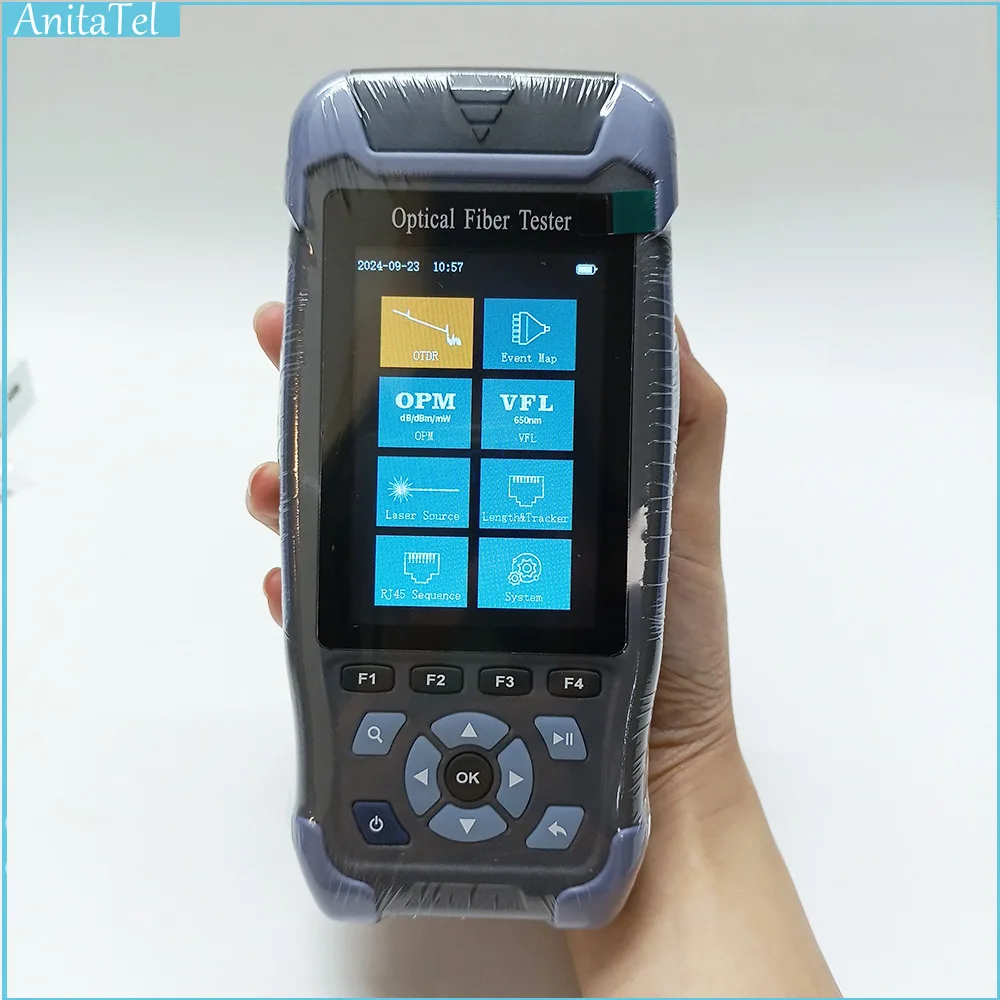 Оптический мини-рефлектометр OTDR 980Rev с 9 функциями VFL OLS OPM карта событий 24 дБ для 64