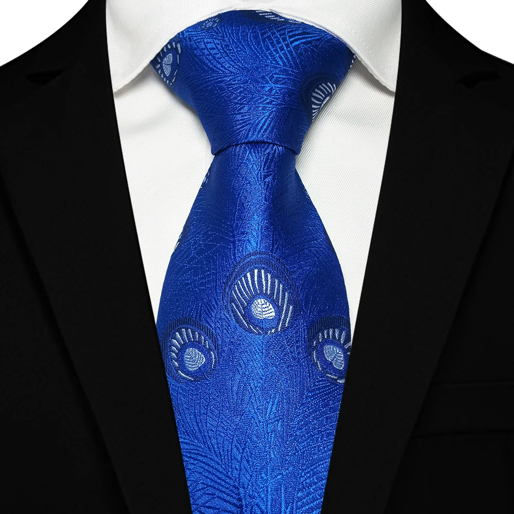 

EASTEPIC 8 cm Blue Silk Tie for Man Red Necktie Wedding Party Peacock Dot Jacquard Accessory Birthday Gift Free Shipping