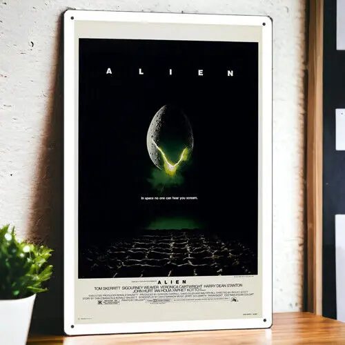 Металлический постер с изображением инопланетянина (1979) фотопленка 8x12 дюймов