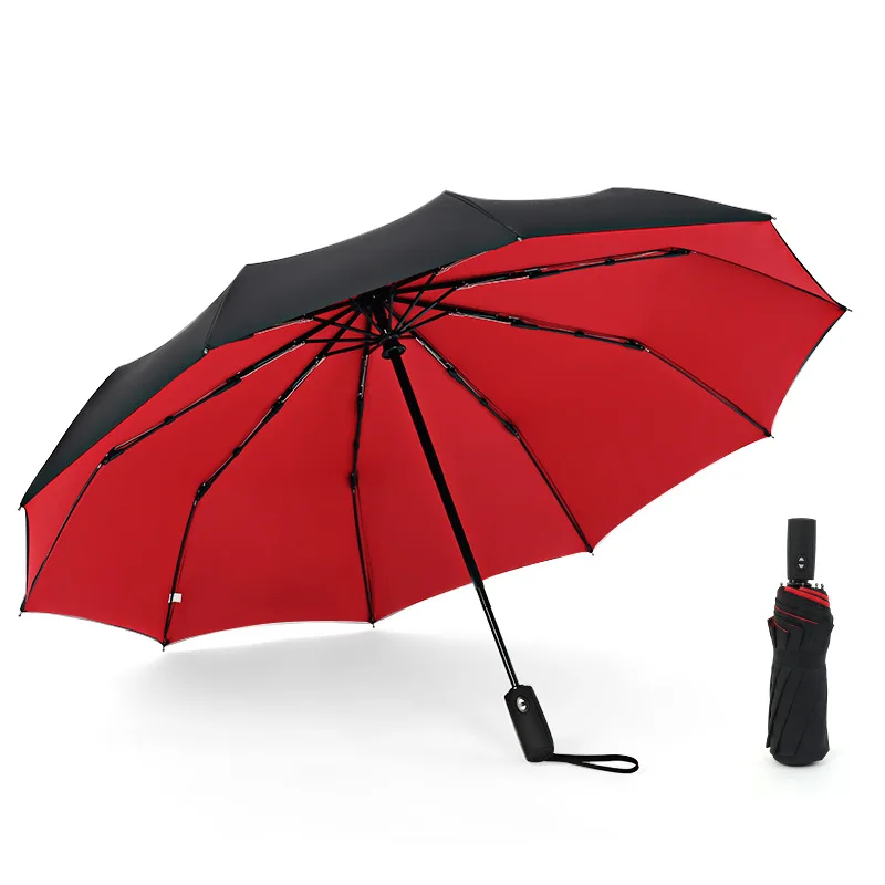 

Windproof Double Layer Resistant Umbrella Fully Automatic Rain Men Women 10K Strong Luxury Business Male Large Umbrellas