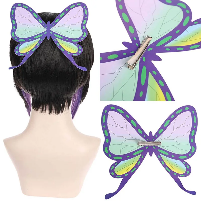 Заколка для волос Kochou Shinobu в форме бабочки украшение стиле аниме рассекающий