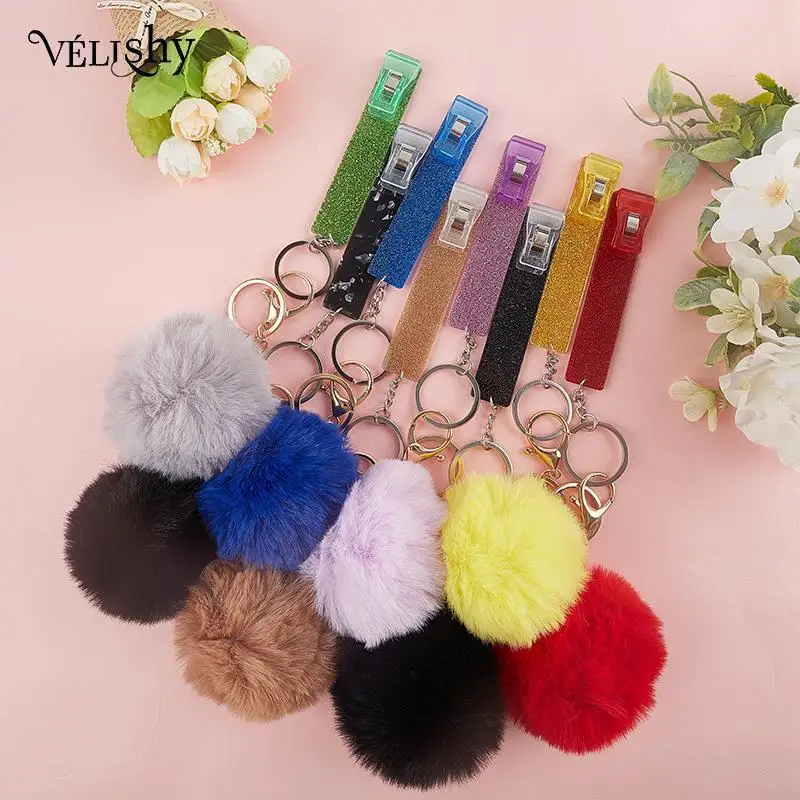 

Акриловый дебетовый держатель для кредитных карт, брелок, пластиковый зажим для длинных гвоздей, брелок