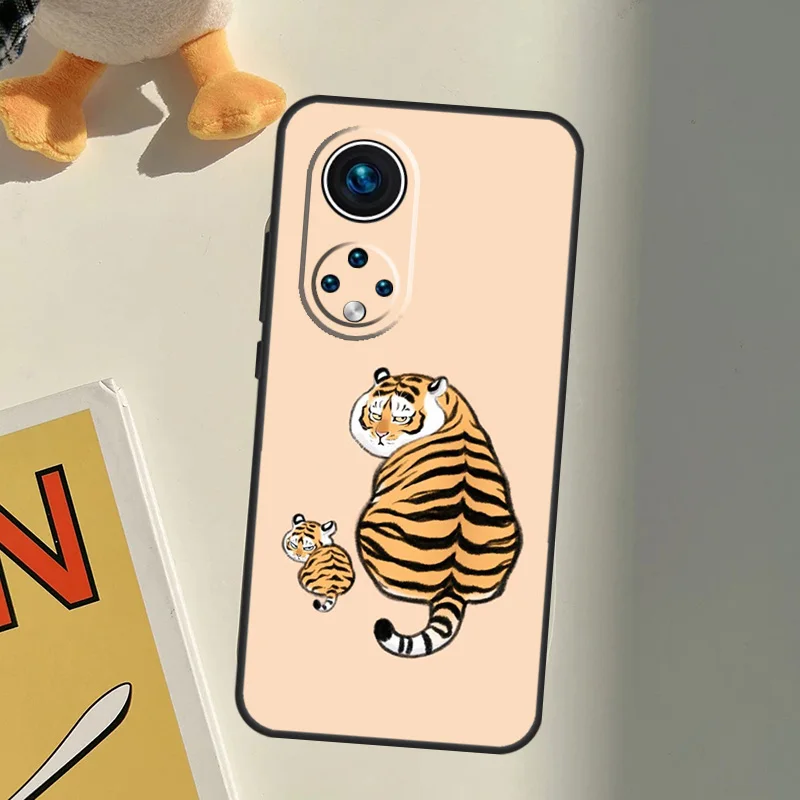 Милый мягкий чехол с толстым тигром для Huawei Honor 50 8X 9X 10i P20 P40 Lite P30 Pro P Smart 2019 Nova 9 5T |