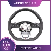 for audi q3 f3 heating sports flat steering wheel perforated leather d shape style