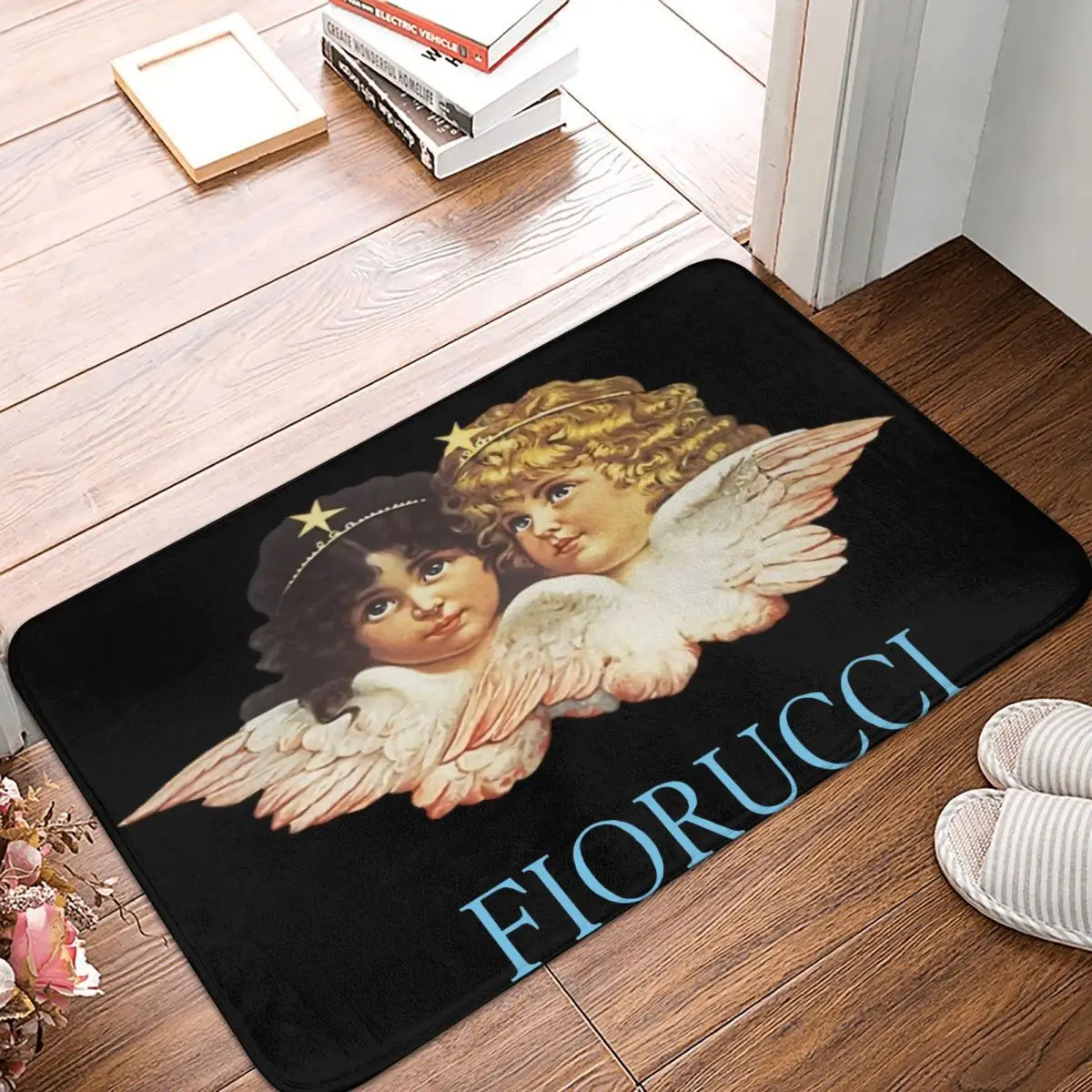 

Fiorucci Angels For Men And Women Carpet, Polyester Floor Mats Fashionable Doorway Outdoor Birthday Gifts Mats Customizable