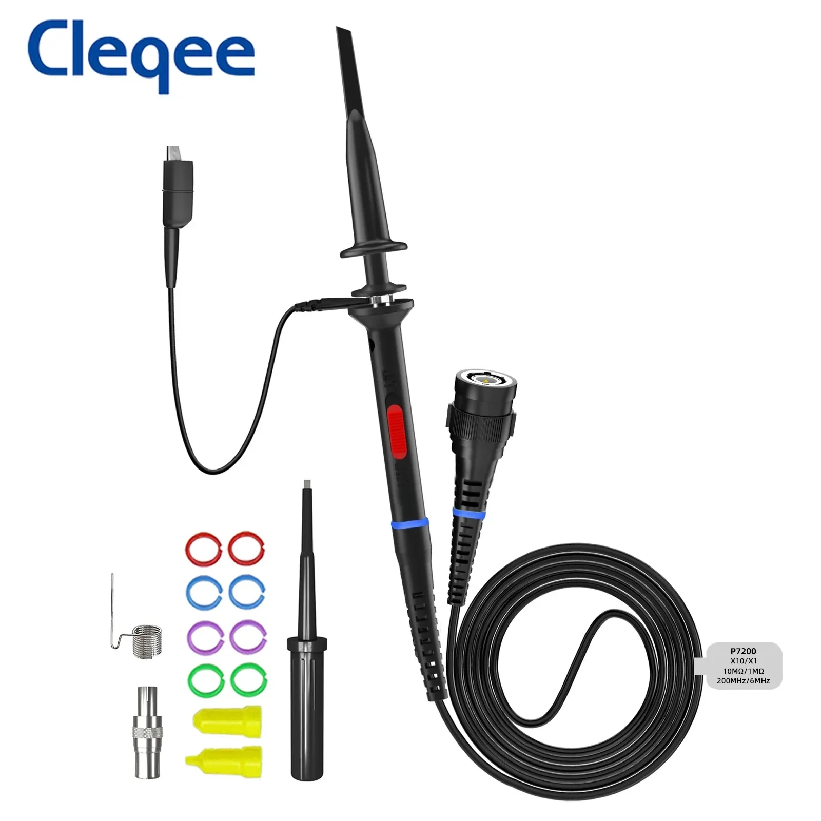 

Cleqee P7300 300 МГц Зонд осциллографа BNC Защитный колпачок Безопасный разъем BNC Зонд X1/X10 DC-300 МГц