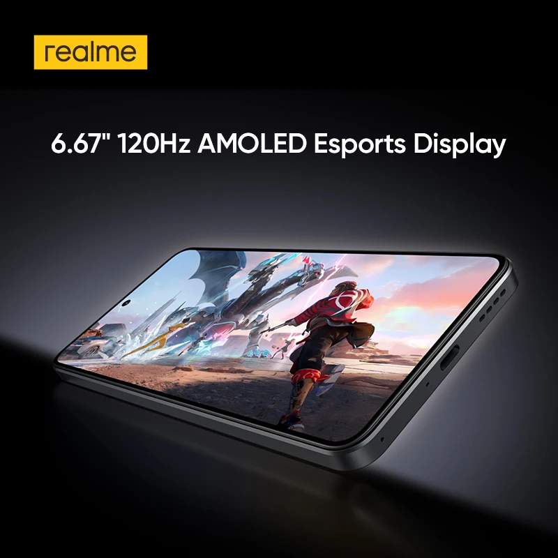 Фото [Новинка 2022 года] Смартфон Realme 14 5G Snapdragon ®   Чипсет 6, поколения 4, AMOLED-дисплей, 120 Гц, аккумулятор 6000 мАч, зарядка 45 Вт, NFC (бесплатный чехол)) №4