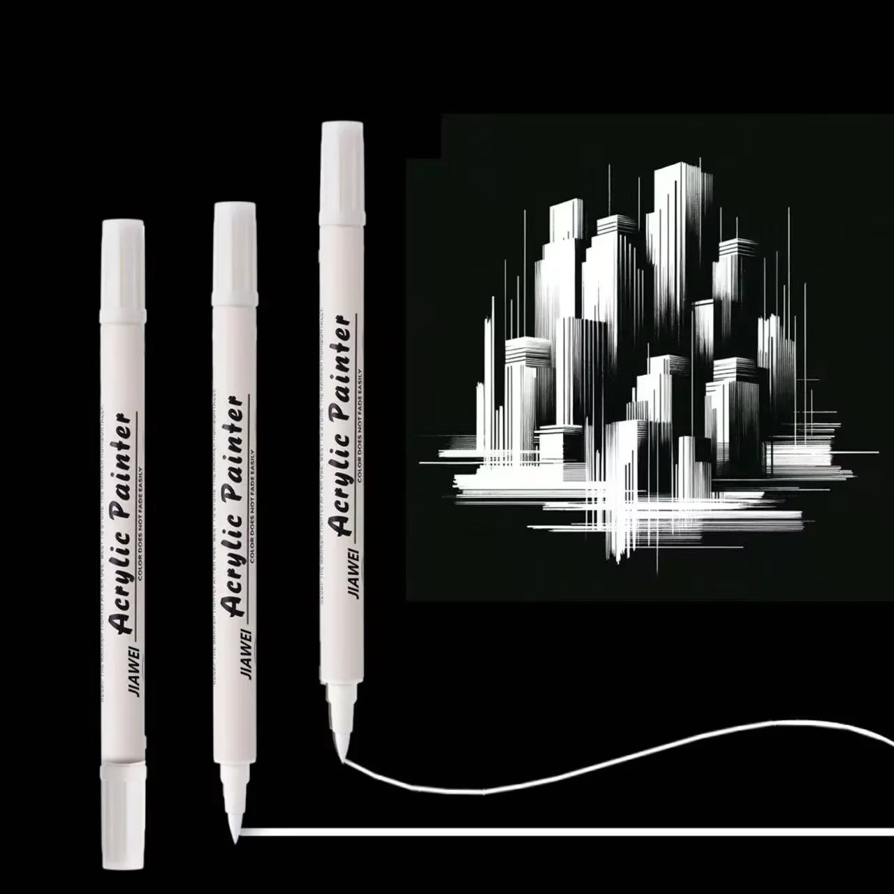 

Белые акриловые маркеры для рисования, набор из 12 штук