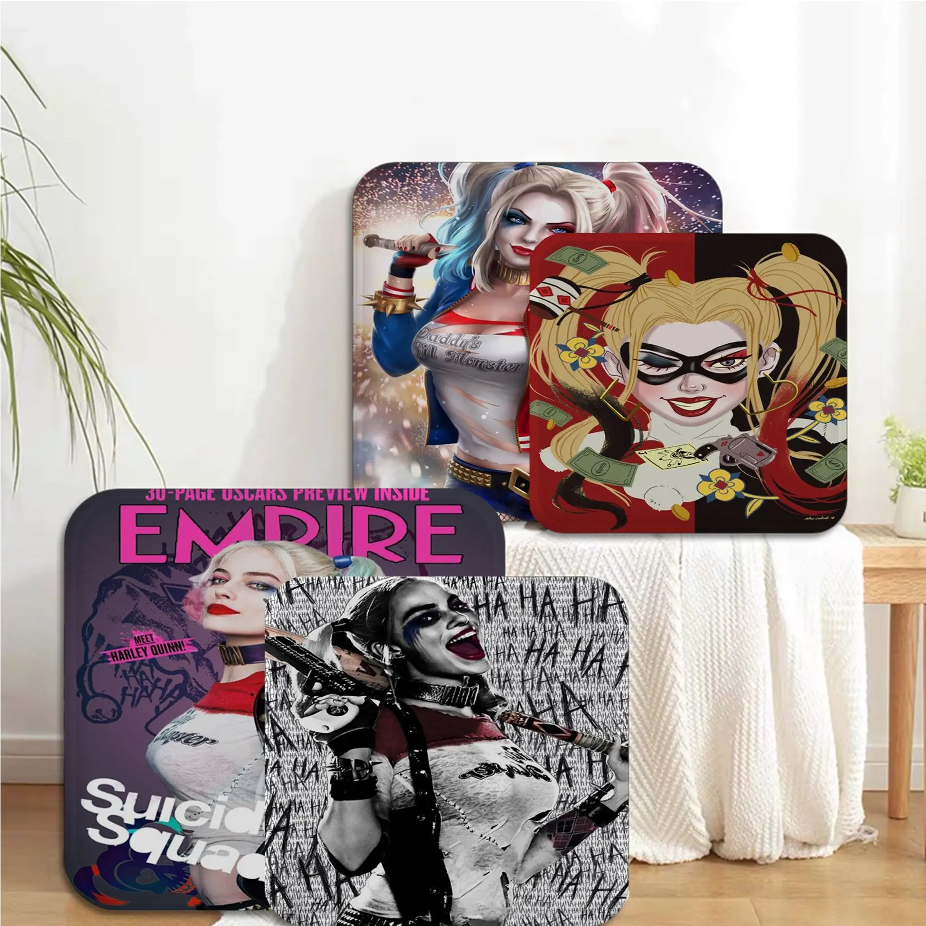 

Bandai Harley Quinn Tie Rope Seat Cushion Office Dining Stool Pad Sponge Sofa Mat Non-Slip Outdoor Garden Cushions