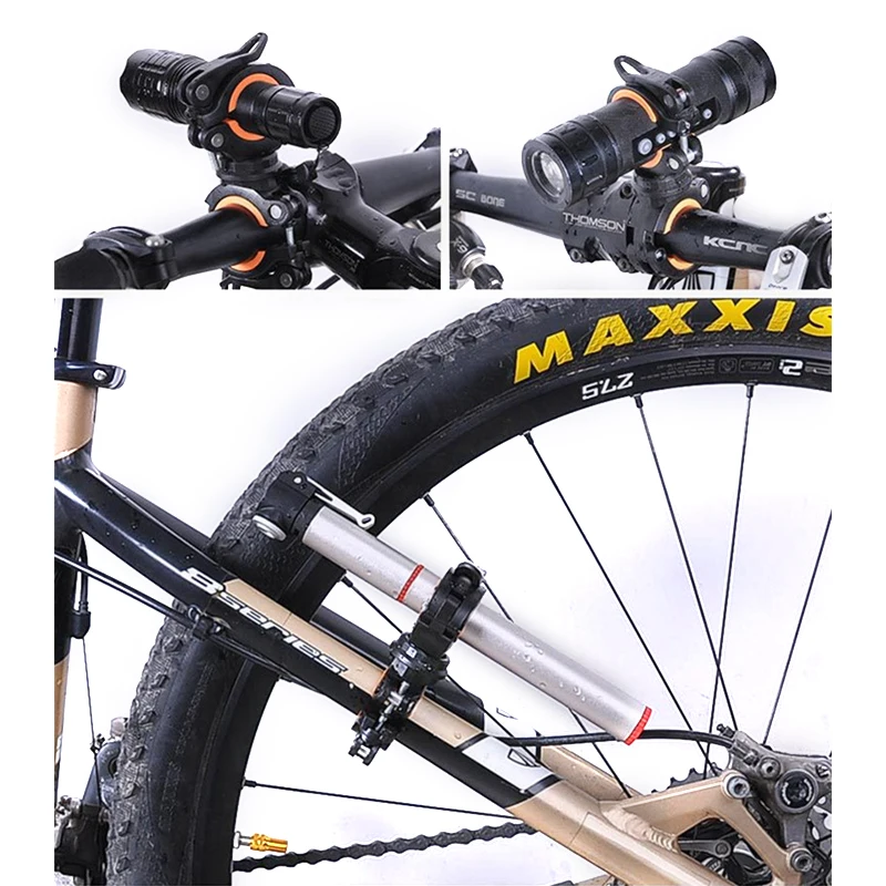 Зажим для велосипедсветильник фонафонарь с поворотом на 360 ° |