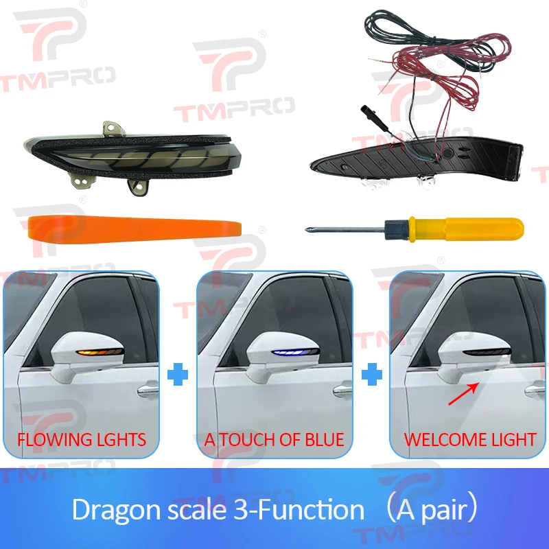 

ДЛЯ Toyota 14th Crown SAI зеркало заднего вида указатель поворота боковое зеркало сигнал мигалка дневной свет приветственный свет динамический синий и белый