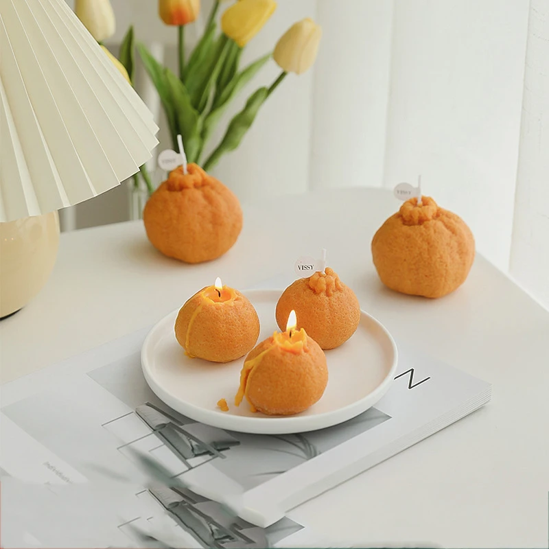 Ароматические свечи Ins уродливые оранжевые аксессуары для украшения дома