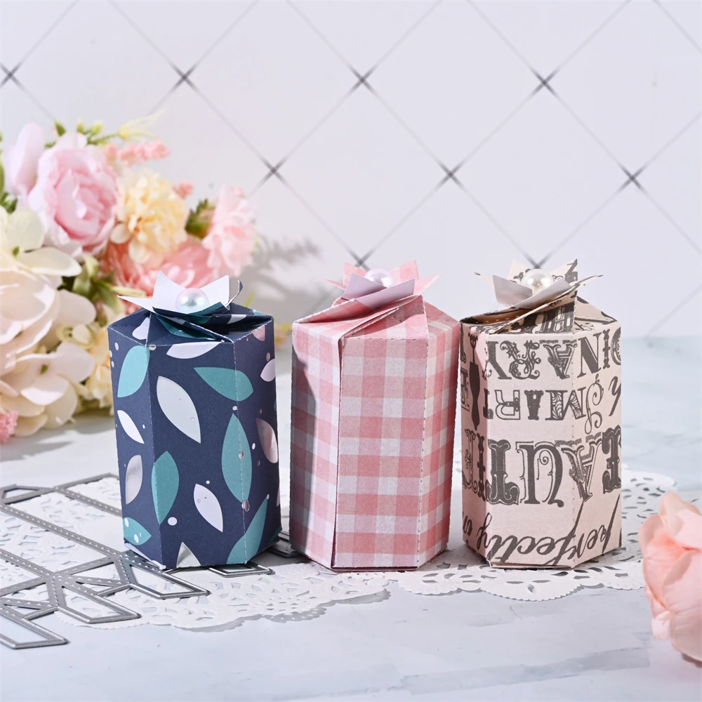 

Mini Gift Boxes Candy 2022 New Metal Cutting Dies Decoration Scrapbooking Knife Blade Photo Paper Punch Stencils Album Embossing