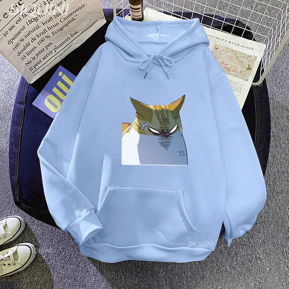 Фото Смешная аниме Eleceed Толстовка Kayden Cat худи с круглым вырезом большие пуловеры с длинным рукавом толстовки для мужчин/женщин кавайная одежда №2