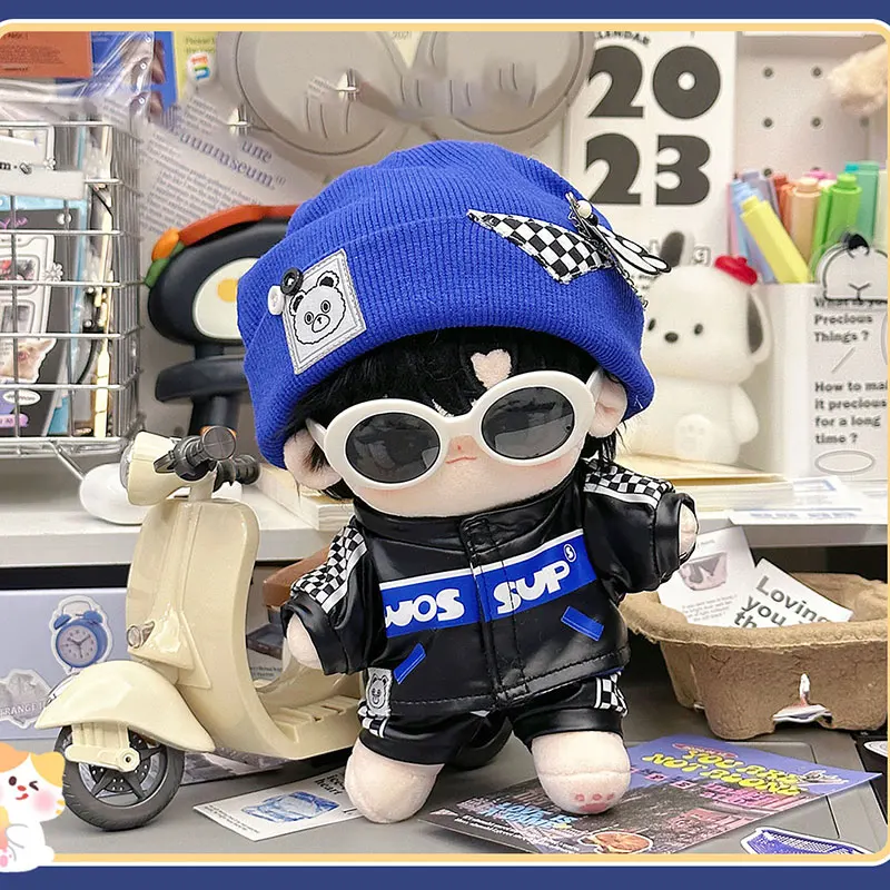 Плюшевая игрушка 20 см Одежда для кукол крутой красивый мотоциклетный костюм
