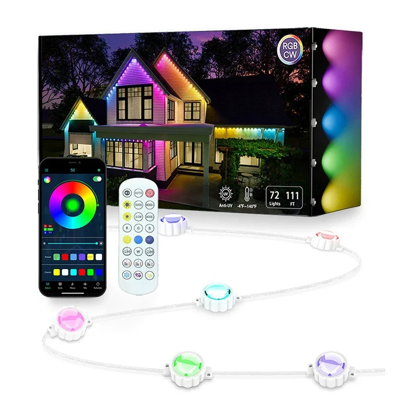 

KITLIFY RGB светодиодная гирлянда Bluetooth для улицы