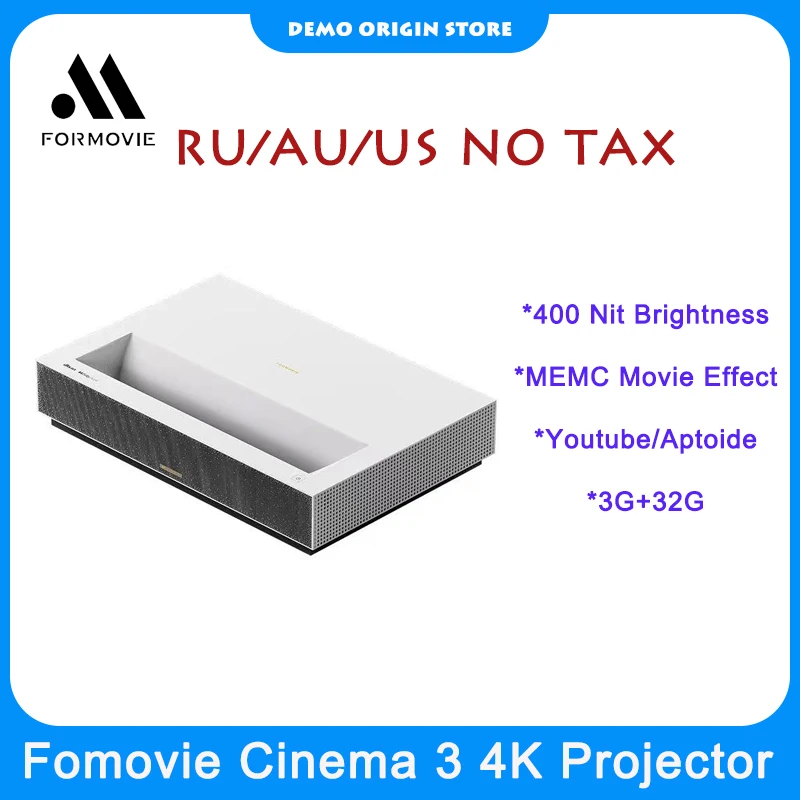 Сверхкороткий лазерный проектор для фильма Formovie C3 4K UST 400nit MEMC Fengmi Cinema 3 ALPD