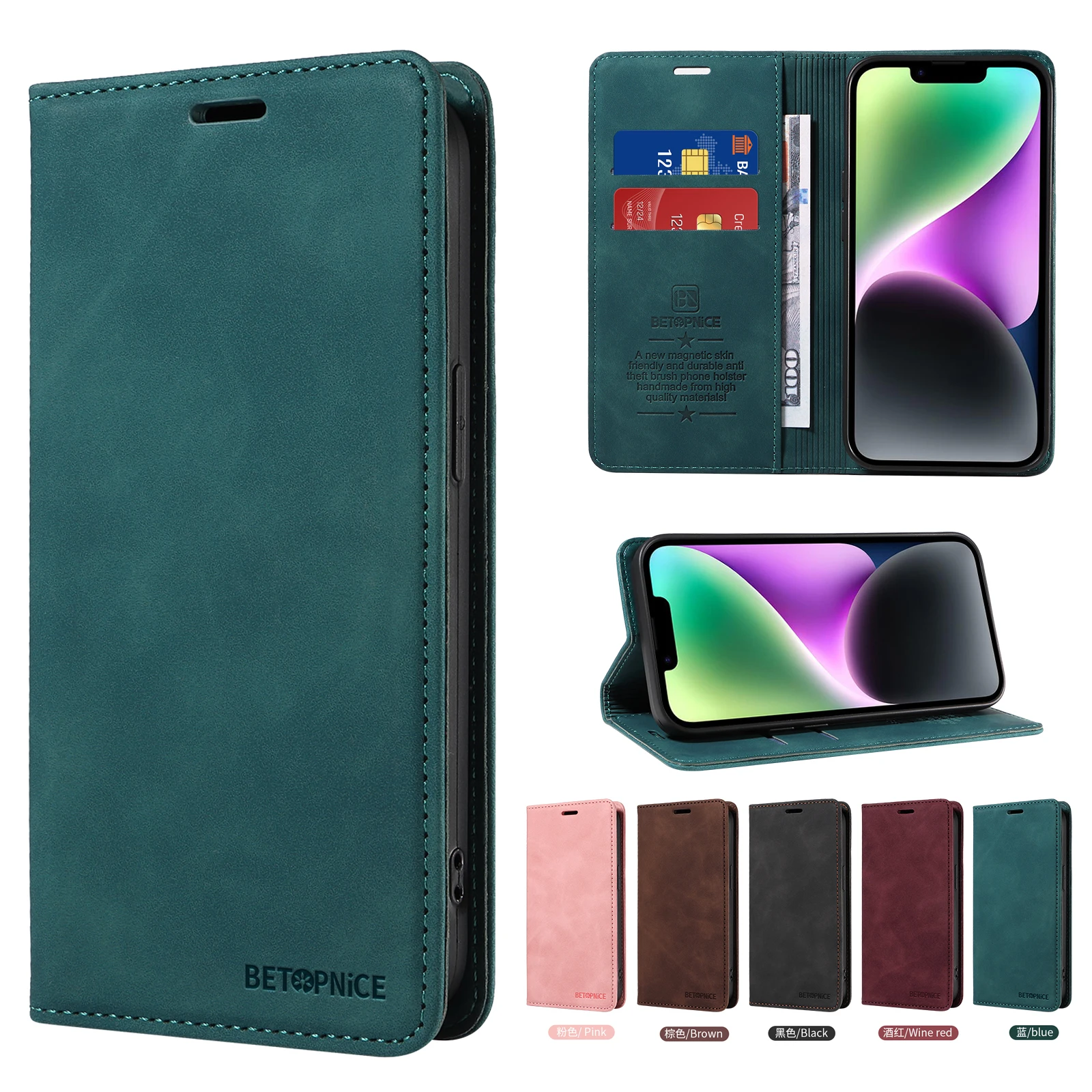 

Plain Brand Leather Case For Samsung Galaxy S23 S22 ULTRA PLUS S23FE S21 FE Magnetic Wallet Business MatteCover Fundas Coque