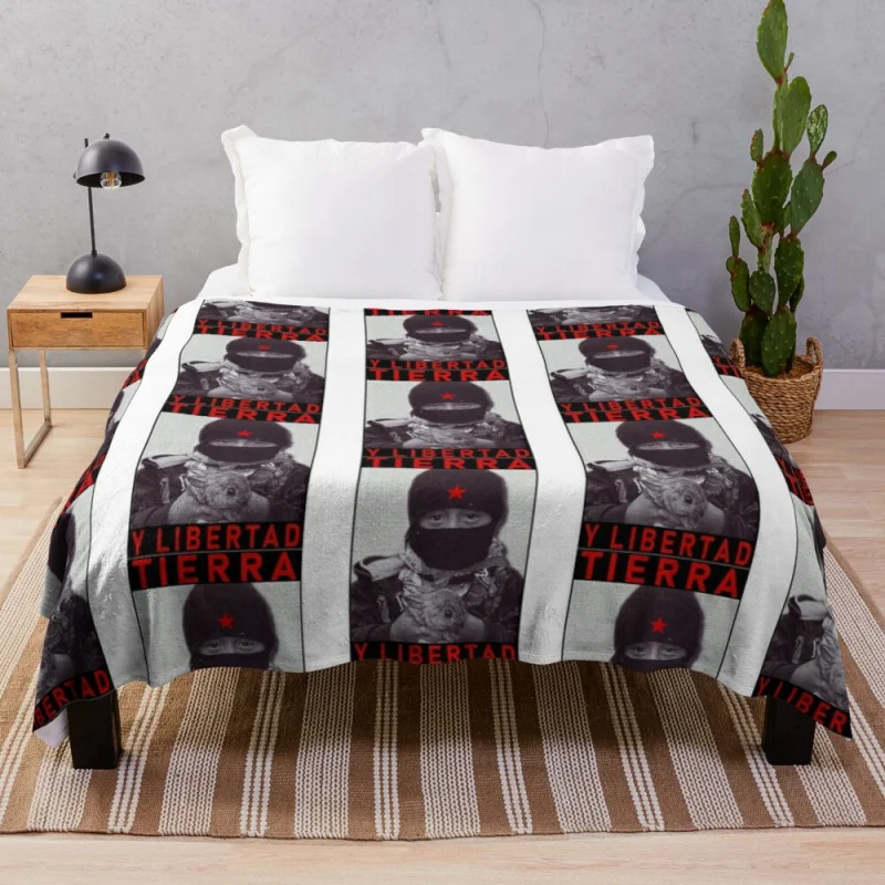 

EARTH AND FREEDOM Throw Blanket Flannel Blanket