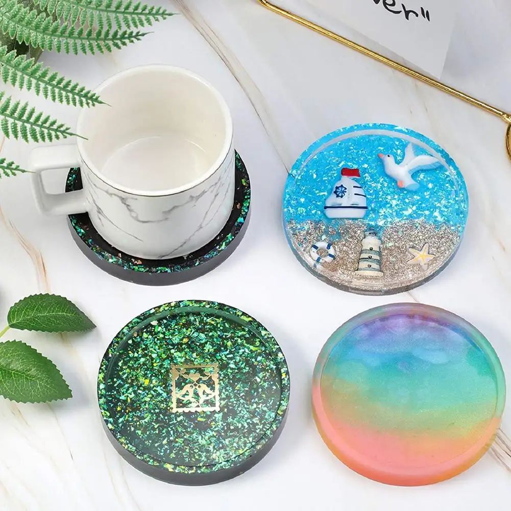

Diy Round Silicone Mold Translucent High Elasticity Coaster Ashtray Mold Handmade Craft Moulds