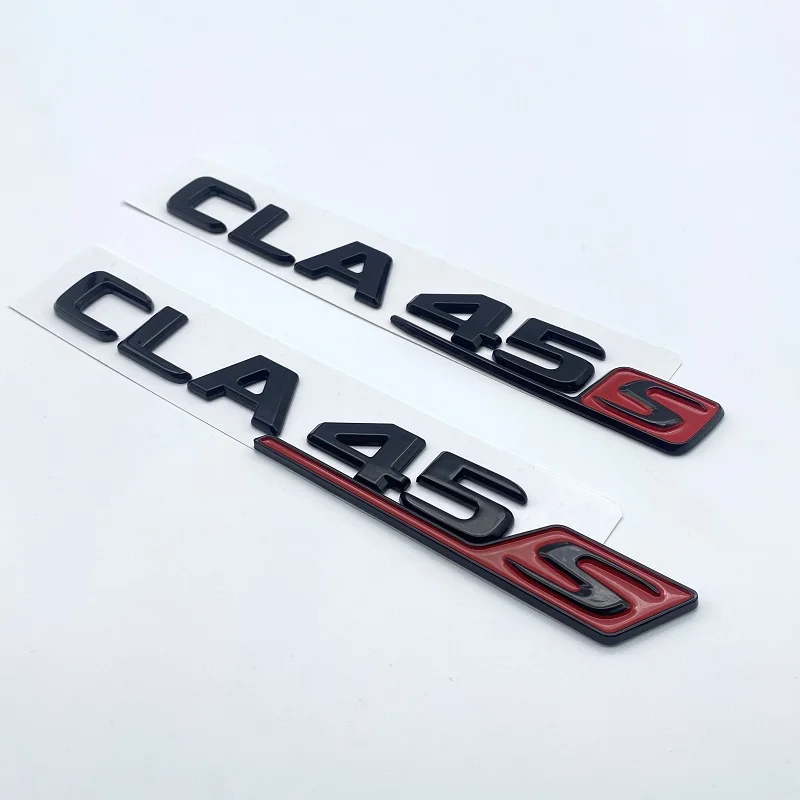 Глянцевая черная эмблема с буквами и номерами CLA45 CLA45S Turbo 4matic + для Mercedes Benz AMG