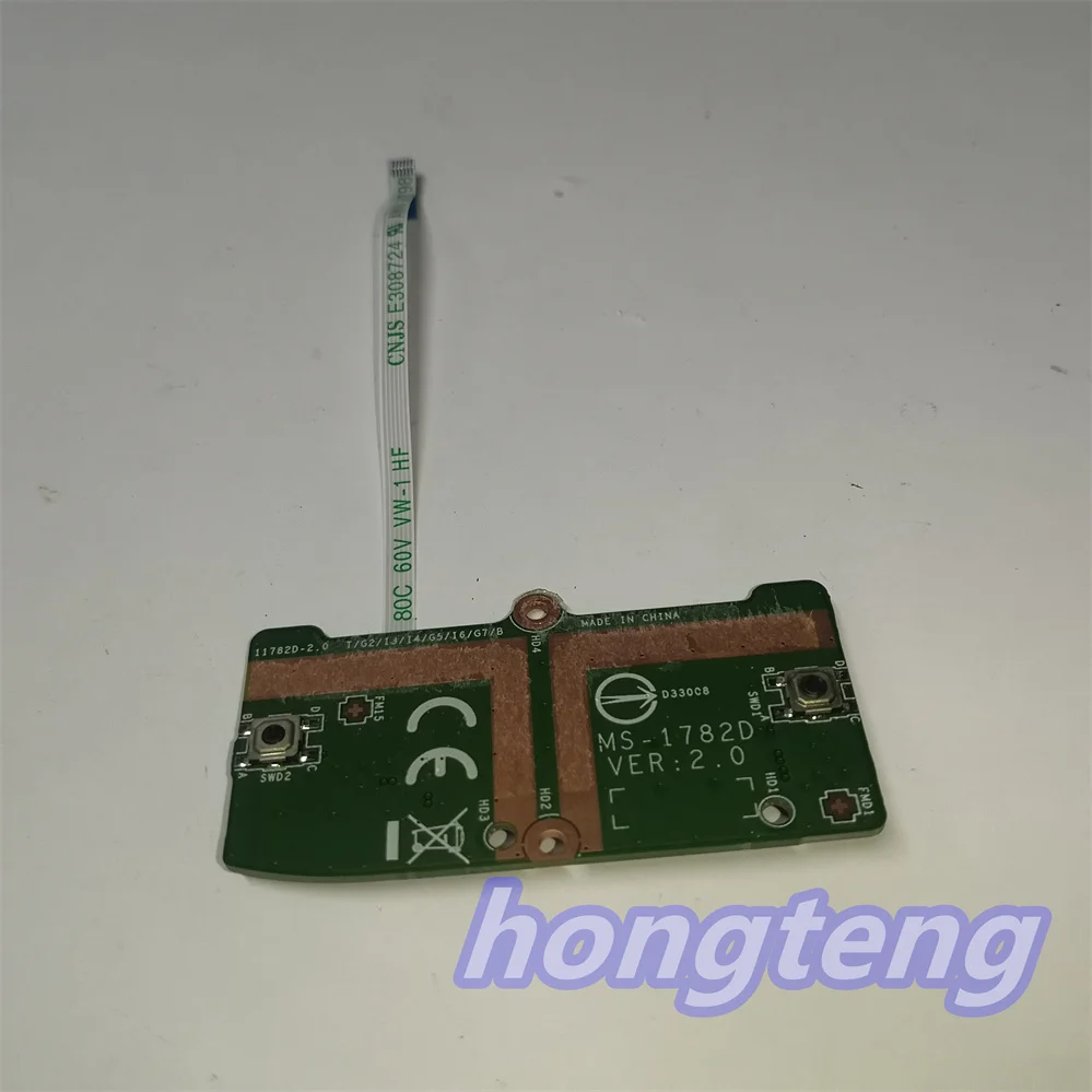 Подлинная плата кнопок сенсорной панели MSI Dominator Pro GT72 6QE MS-1782 и кабель MS-1782D тест ок