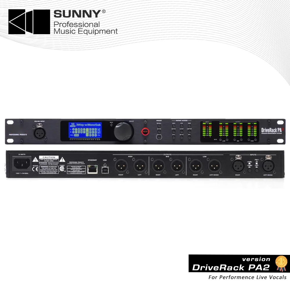 Dbx DriveRack PA2 2in6out 2 в 6 Out DSP цифровой аудио процессор Полная система управления
