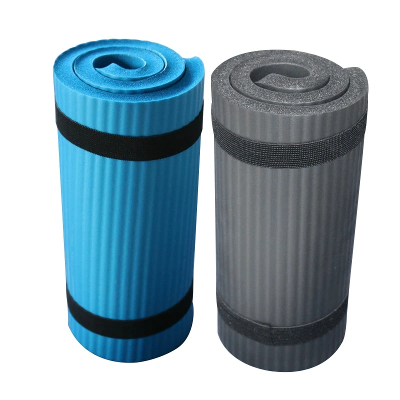

2X Pilates Workout Mat Thick 60X25X1.5Cm Yoga Knee Pad Cushion Extra Support For Knees Wrists Elbows Blue & Black
