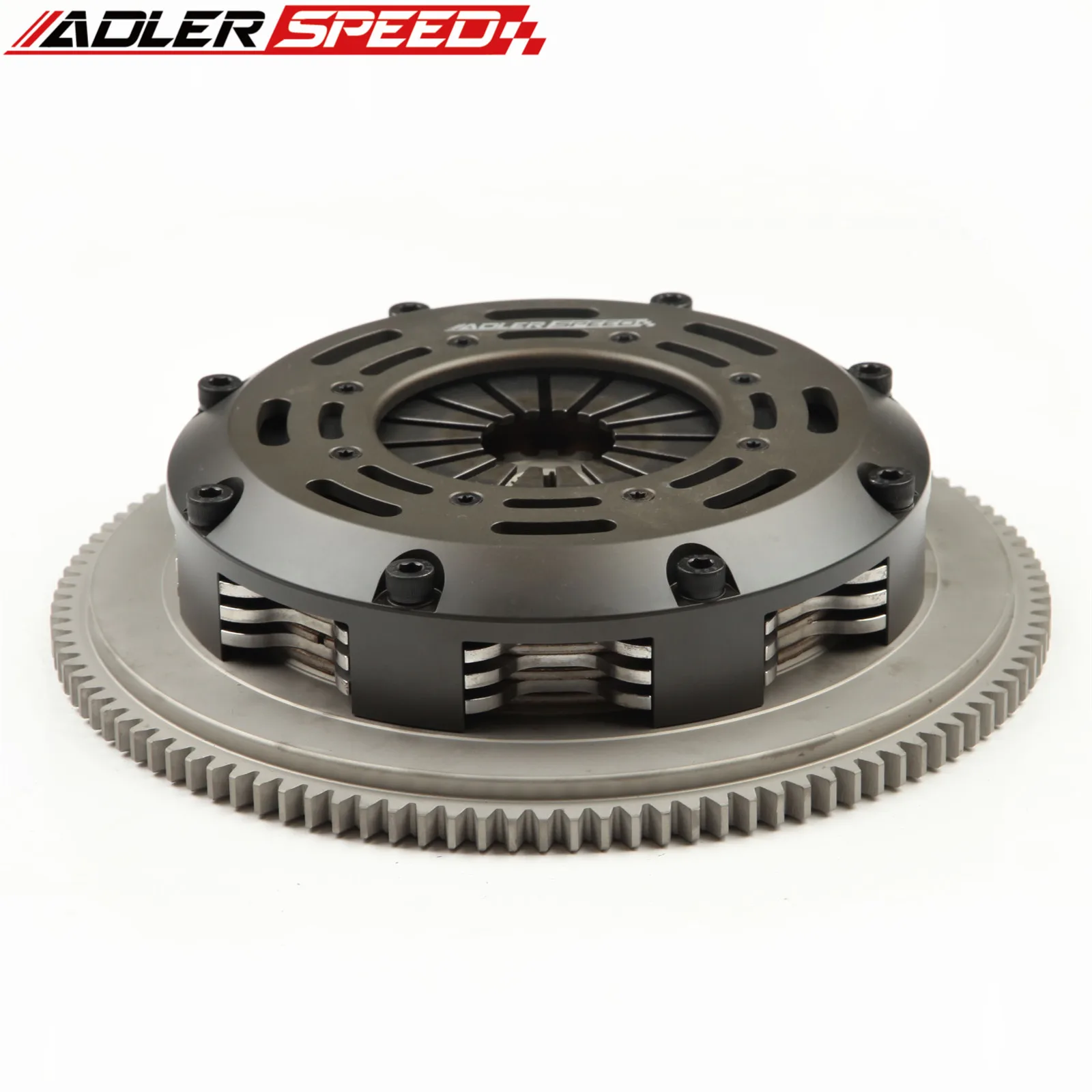 КОМПЛЕКТ ДИСКОВ ADLERSPEED RACING CLUTCH TRIPLE + НАЛОЧИНА ДЛЯ 1989–4/1992 Plymouth Laser RS Turbo 2.0L FWD 6 болтов