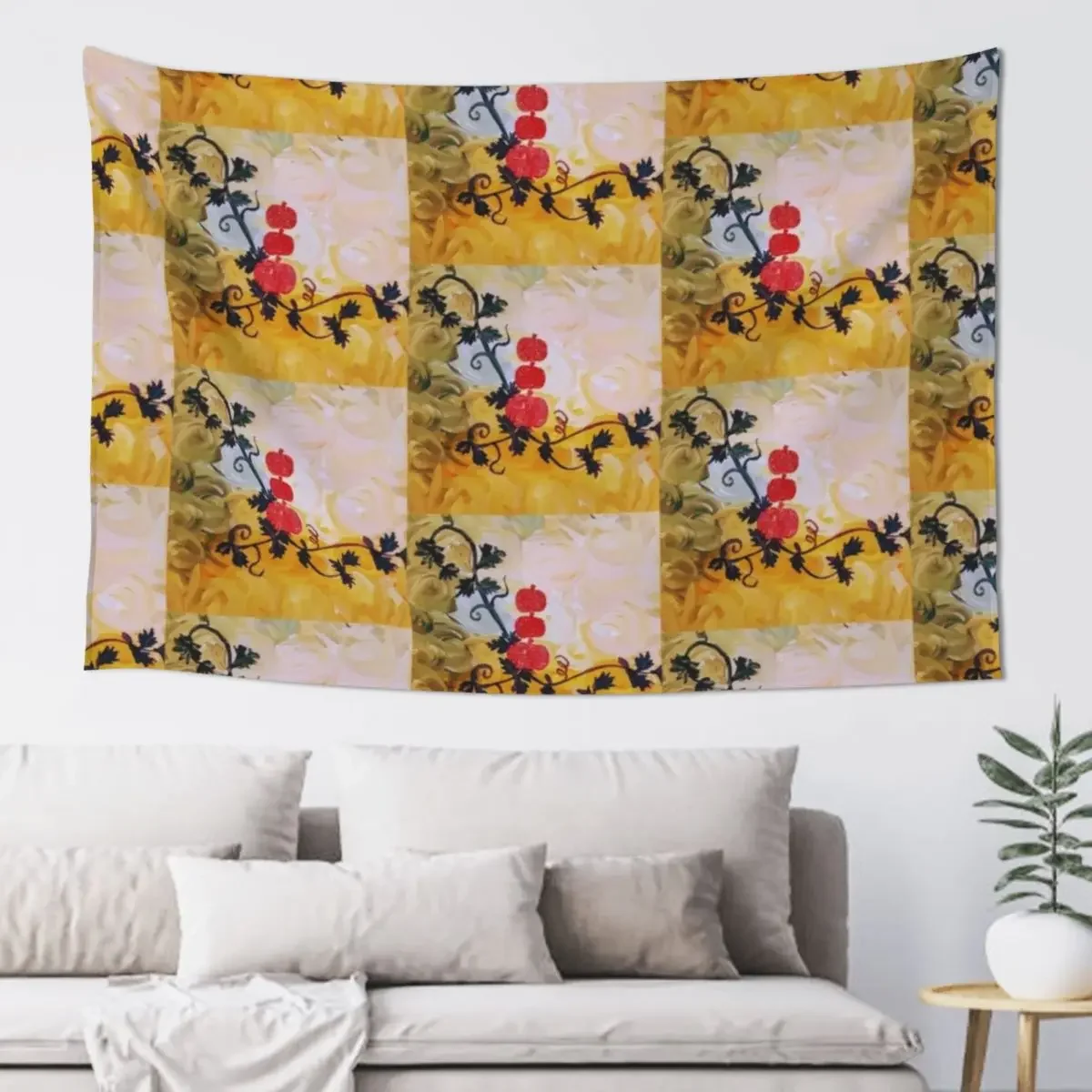 Гобелен с тыквой Romp декор для комнаты корейский стиль спальни эстетический