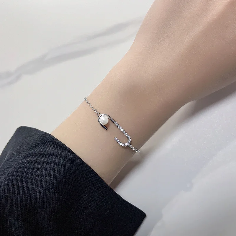 

Женский браслет с зажимом для бумаги, с французским жемчугом