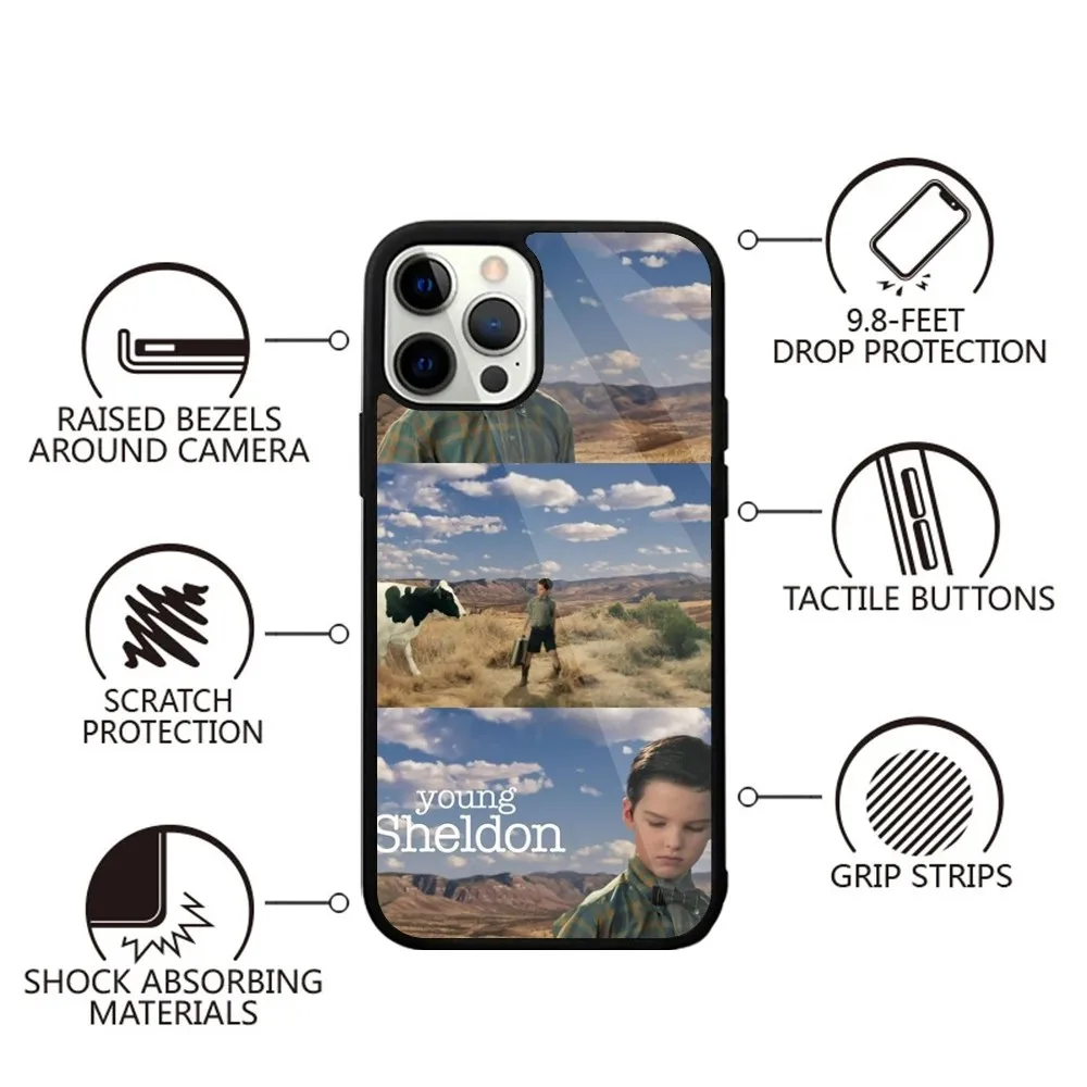 Милый молодой мальчик Шелдон ТВ чехол для телефона Сильный магнитный IPhone 15 14 13 Pro