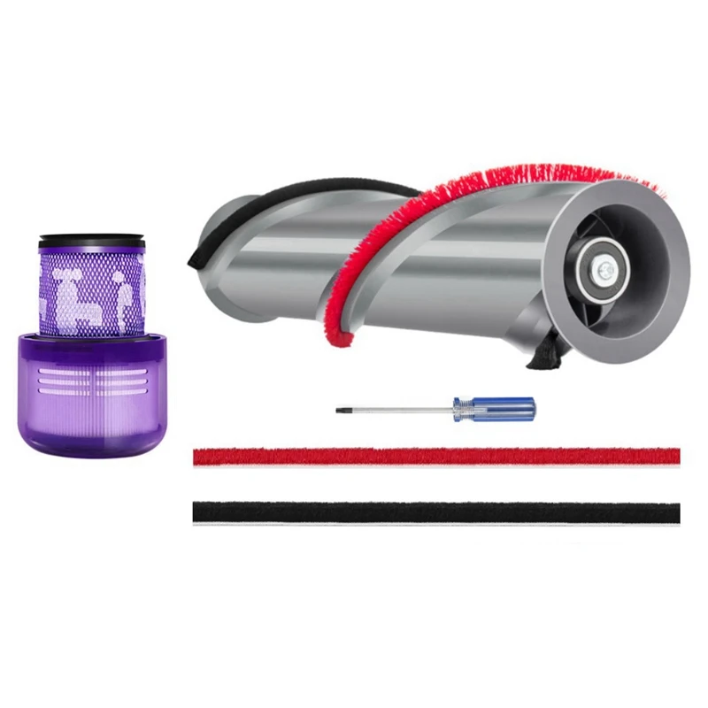 

For Dyson V11 Vacuum Cleaner Replacement Spare Parts Kit Washable Hepa Post-Filter Roller Brush Soft Plush Strips