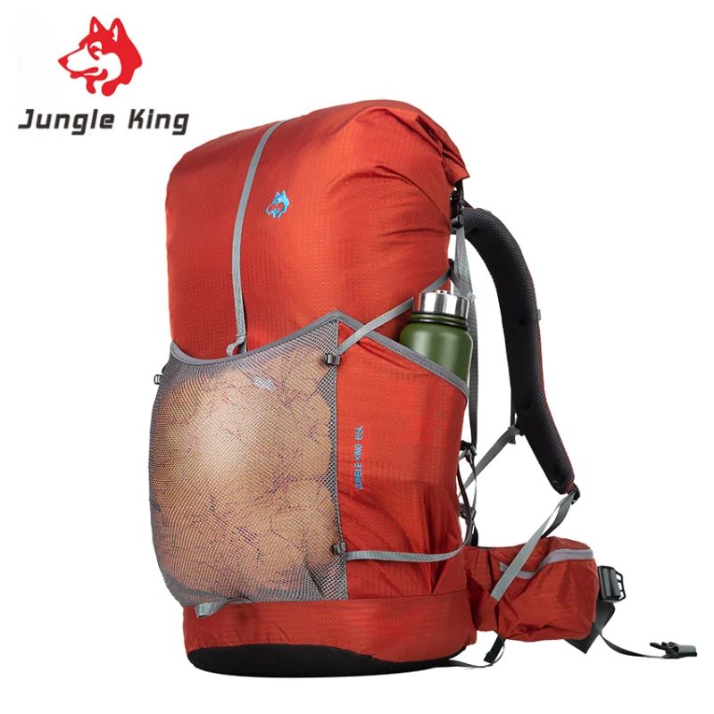 JUNGLE KING CY1040 Mens Waterproof Hiking Backpack Ultralight Camping Climbing Pack Travel Backpacking Trekking Rucksacks 65L