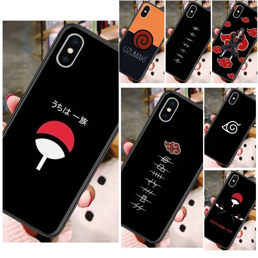 

For iPhone 13 12 11 Pro Max 8 6S 7 Plus XS XR Mini 5S SE 2022 7P 6P Cell Phone Bags Hot Japan Anime Marker Black Outlet