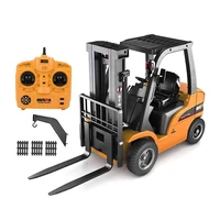 vehicle for kids brown forklift 8 channels 2 4ghz rc alloy body engineering construction 110 1577 remote control trunk