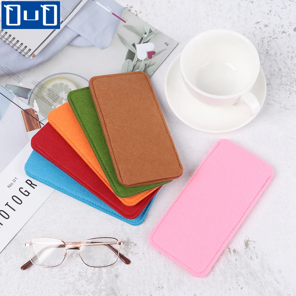 

Qutzzmnd Fashion Portable Soft Felt Cloth Sunglasses Reading Glasses Pouch Eyewear Protector Glasses Case Eyeglasses Sleeve
