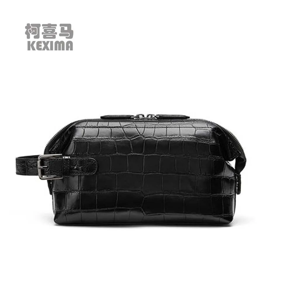 

KEXIMA gete Real crocodile clutch bag for men simple handbag for men clutch bag with large capacity crocodile skin bag for men