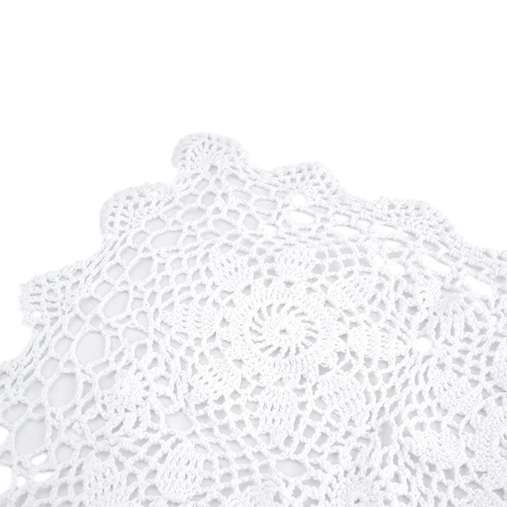 

Square Table Cover Lace Cotton Table Place Mat Dining Pad Cloth Crochet Placemat Cup Mug Tablecloth Tea Coaster Handmade 40/60cm