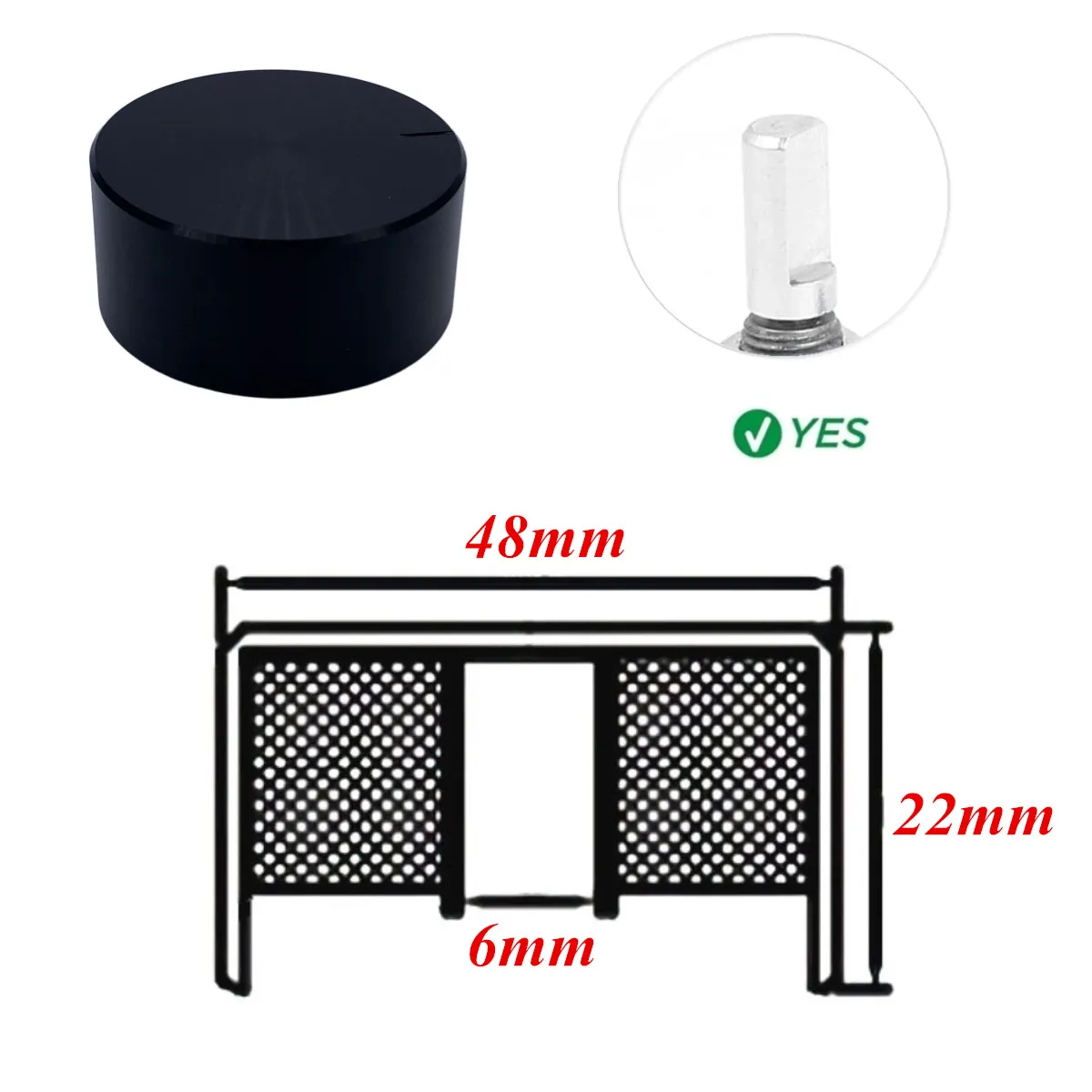 

Ручка потенциометра громкости из алюминия