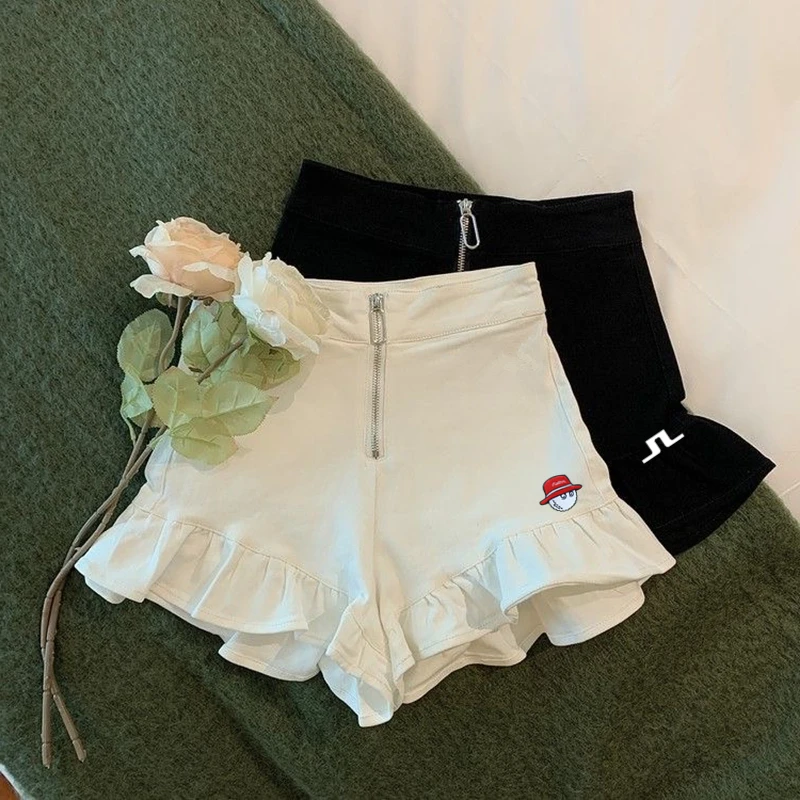 

Лето 2022, одежда для гольфа, женские брюки для гольфа, шорты, одежда для гольфа, женские Мини-шорты с широкими штанинами и рюшами, Женская Спор...