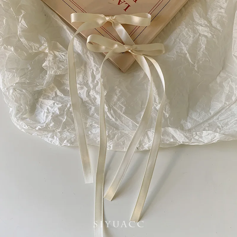 2/12 шт. модные простые заколки для волос с милым бантом и лентой женщин девочек