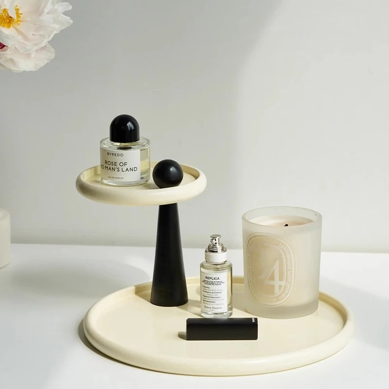 Деревянный Органайзер в скандинавском стиле двухслойный держатель для кремов