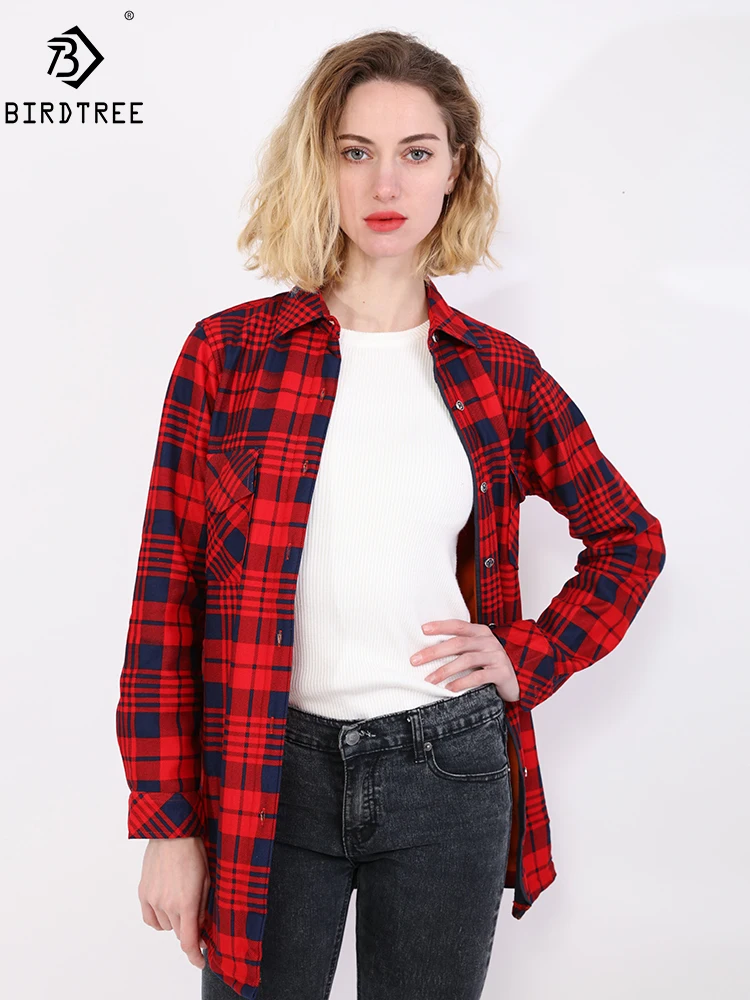 

Velvet Thicken Warm Women's Plaid Shirt Female Long Sleeve Tops M-4XL Winter Fleece Casual Blouse Autumn Clothes T35201C