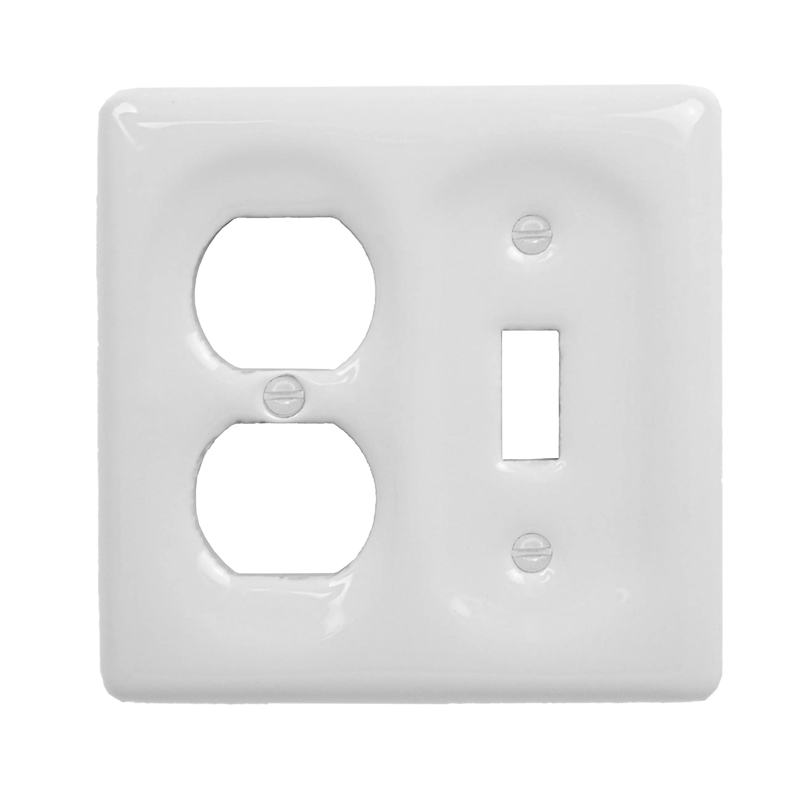 

Ceramic Switch Plates Covers Wall plate Cover White -Toggle/Duplex