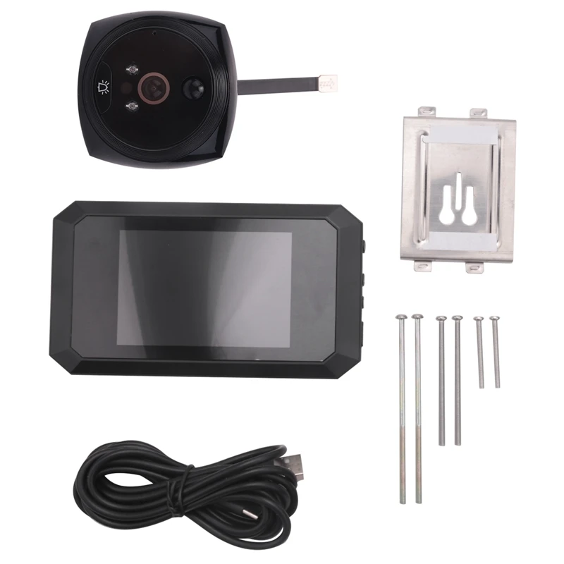 

4.1 Inch LCD Color Screen Smart Video Doorbell 200W HD Night Vision Camera Electronic Cat Eye