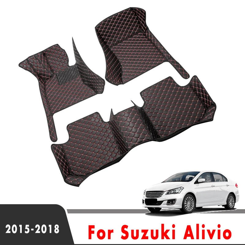 

Car Floor Mats For Suzuki Alivio 2018 2017 2016 2015 Anti-Dirty Auto Foot Pads Automobile Carpets Covers Interior Accessories