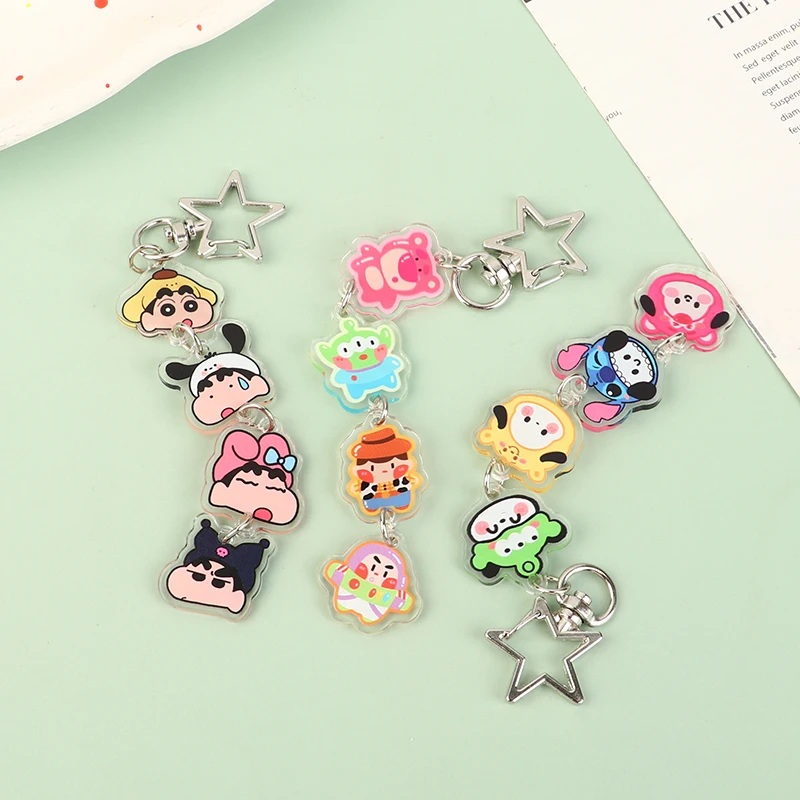 Брелок для ключей Crayon креативное акриловое украшение изящные маленькие