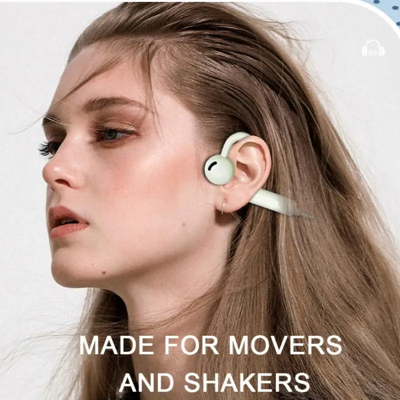 

Metal Music Earphones With Microphone Laptop Tablet Earphone Ear Mounted Exercise Call Wireless Headphones